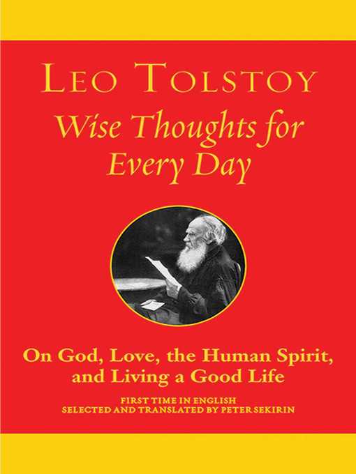 Title details for Wise Thoughts for Every Day by Leo Tolstoy - Available